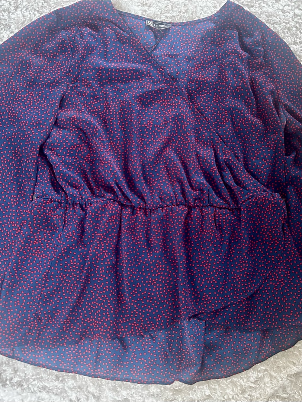 Navy Polka Dot Women's Skirt